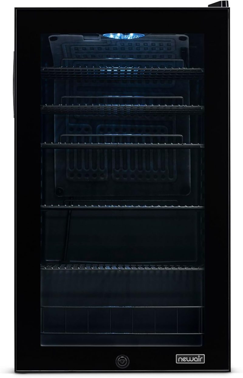 Beverage Refrigerator Cooler | 126 Cans Free Standing with Right Hinge Glass Door | Mini Fridge Beverage Organizer Perfect For Beer, Wine, Soda, And Cooler Drinks - Image 62