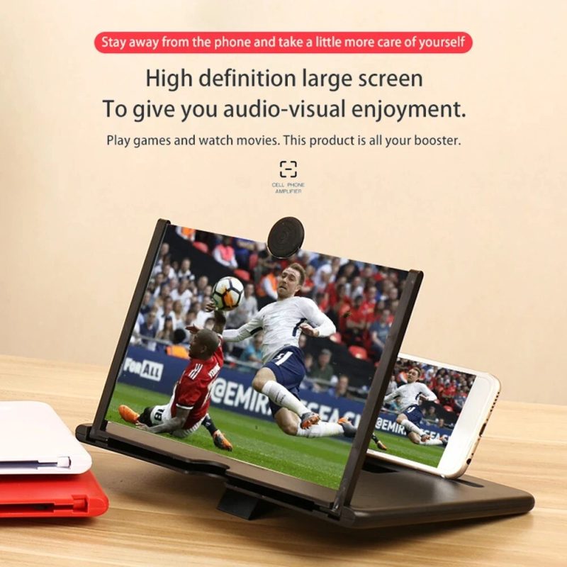 14 Inch 3D HD Mobile Universal Foldable Phone Screen Amplifier Magnifier Projector Screen Stand for Enlarging Movies Video Games - Image 3