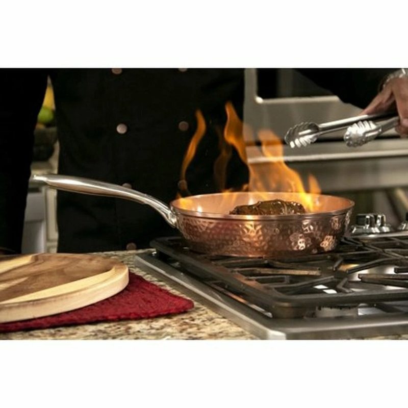 Gotham Steel 5 Piece Hammered Cookware Set, Non-stick coating, Dishwasher Safe, Oven Safe - Image 4