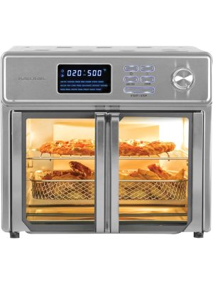 Kalorik MAXX庐 Digital Air Fryer Oven, 26 Quart, 10-in-1 Countertop Toaster Oven & Air Fryer Combo-21 Presets up to 500 degrees, Includes 9 Accessories & Cookbook