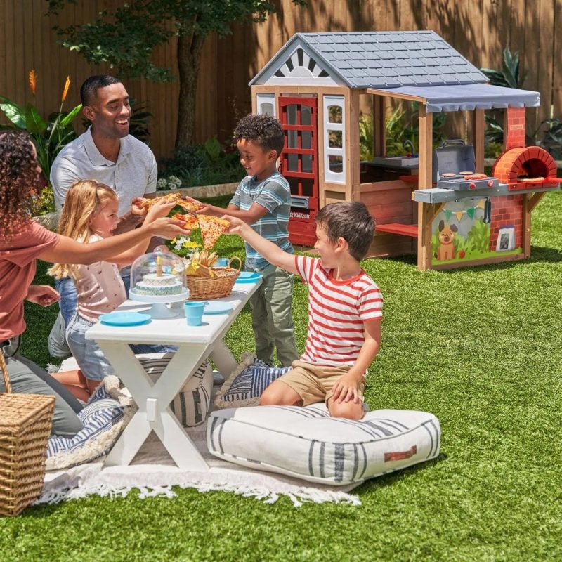 Kidkraft Grill & Chill Pizza Party Wooden Outdoor Playhouse - MadeInUSA - Image 5