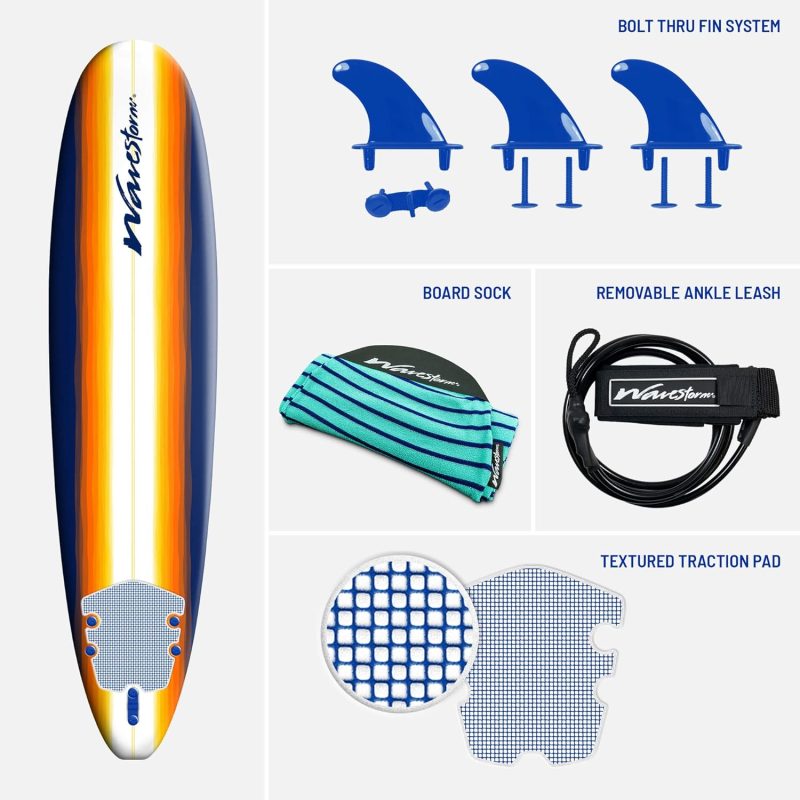 Classic Soft Top Foam 8ft Surfboard - 图片 33
