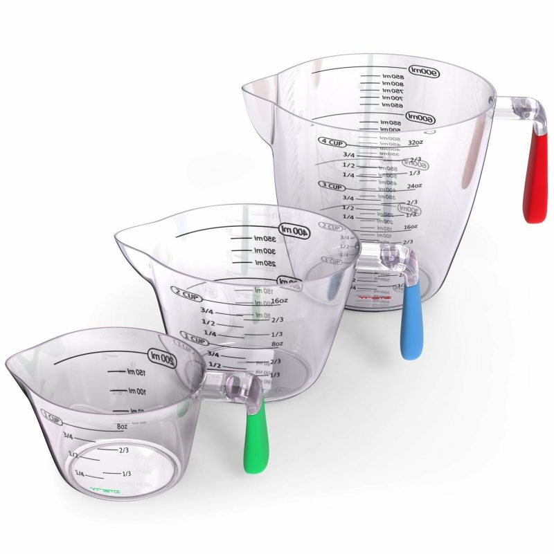 3 Piece Plastic Measuring Cups Set - Image 4