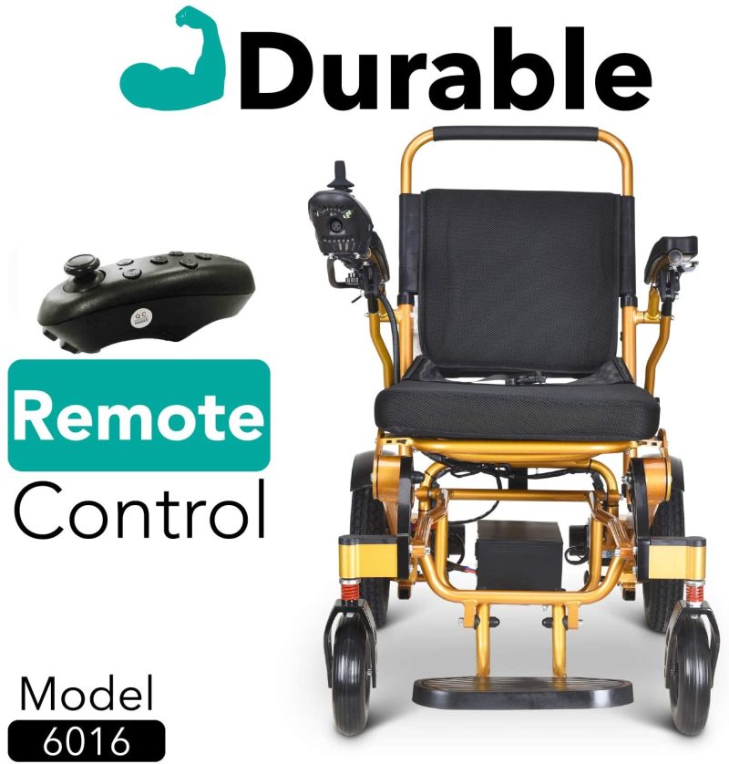 2020 Model Wide Seats Fold & Travel Lightweight Wheelchair Motor Motorized Wheelchairs Electric Silla De Ruedas Power Wheelchair Power Scooter Aviation Travel Safe Heavy Duty Mobility Aids Chair - Image 9