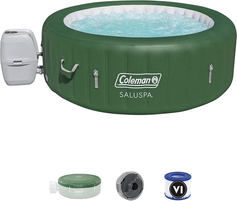Coleman SaluSpa Tahiti Inflatable Hot Tub Spa, 2-4 Person AirJet Spa – Hot Tub - 图片 22