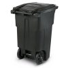 Toter 64 Gallon Black Rolling Outdoor GarbageTrash Can with Wheels and Attached Lid 79264-R2200 - Image 7
