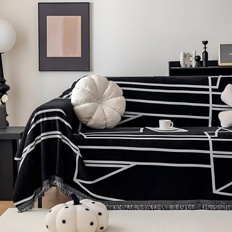Abstract Grid Sofa Cover - Image 2