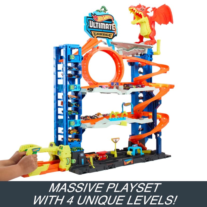 Hot Wheels City Ultimate Garage Playset with 2 Die-Cast Cars, Storage for 50+ Cars Child Age 4-8 - 图片 3