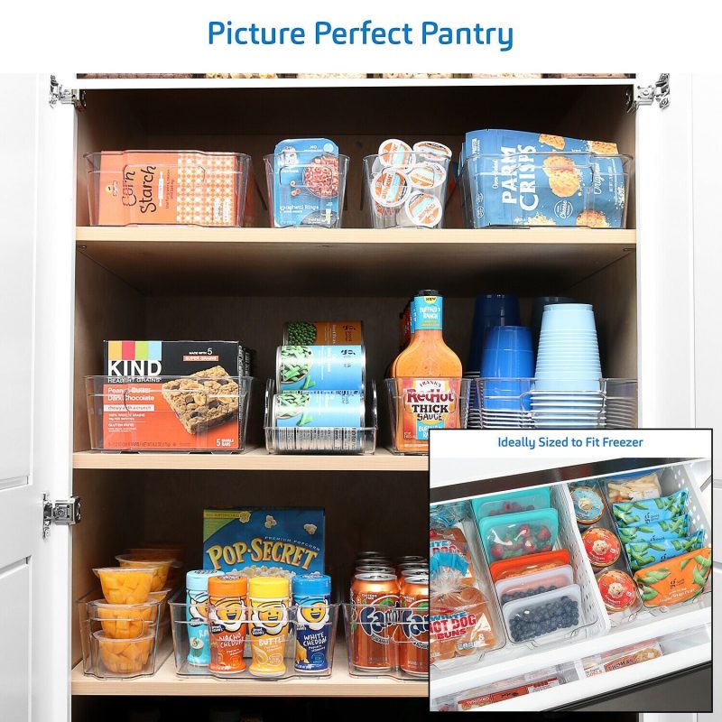 14 PC Clear Refrigerator Organizer Set, Storage Bins for Fridge, Freezer Or Pantry - Image 4