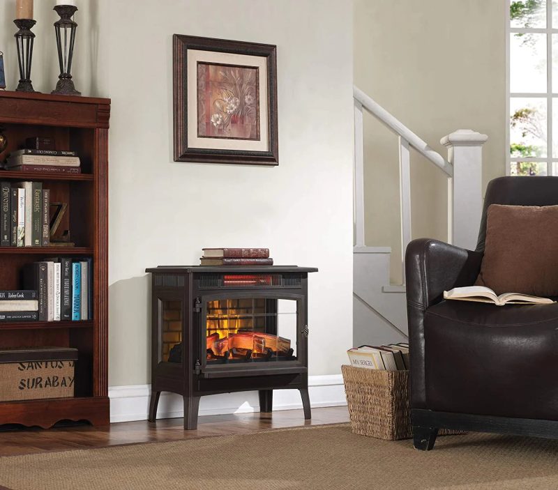 Duraflame 3D 24 W x 23.4 H x 12.9 D 34.1lb Infrared Electric Fireplace Stove - Cream - Image 23