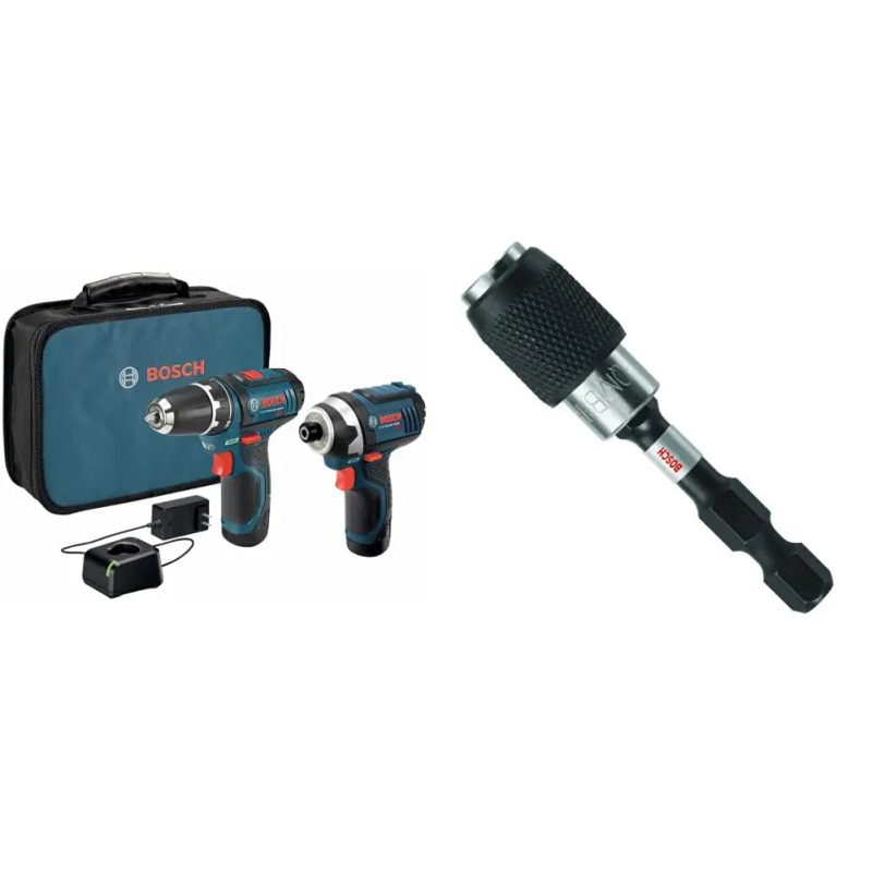 BOSCH CLPK22-120 12V Max Cordless 2-Tool 3/8 in. Drill/Driver and 1/4 in. Impact Driver Combo Kit with 2 Batteries, Charger and Case,Blue - Image 5