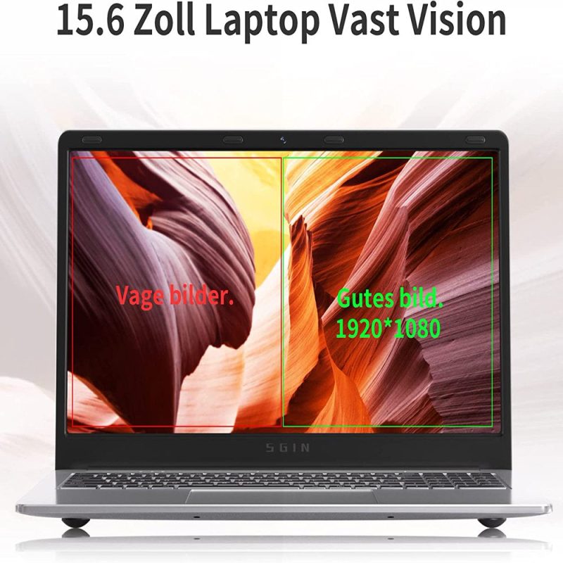 SGIN 15.6Inch Laptop 4GB DDR4 128GB SSD Windows 11 with 4 Core Intel Celeron, Full HD 1920X1080 - Image 8