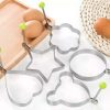 5Pcs Non Stick Stainless Steel, Fried Egg, Pancake Ring Mold - Image 3