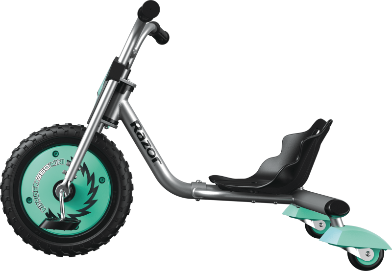 Razor RipRider 360 Mini Tricycle – Teal, 360° Caster Wheels, Ages 3+, Durable Steel Frame, Easy Drifting - Image 2