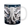 3D Elephant Flowers Mug – Customizable Ceramic Coffee Mug for Animal Lovers - Image 5