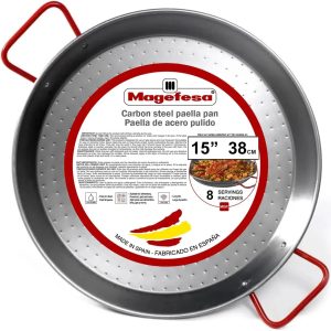 MAGEFESA durable and lightweight carbon steel paella pan
