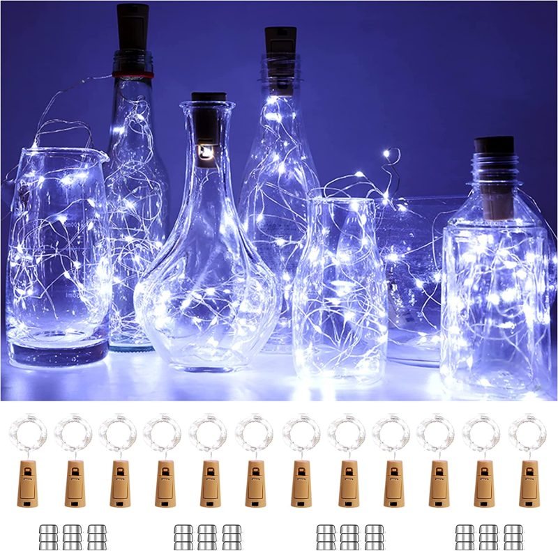 10-Pack Wine Bottle Fairy Led String Lights With Cork - Image 6