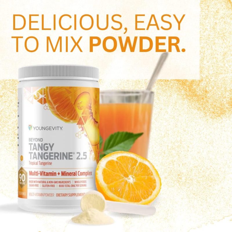 Youngevity Beyond Tangy Tangerine 2.5 Tropical Tangerine Ultimate Multi-Vitamin & Mineral Complex - Made With Natural & Whole Foods | 8,000 ORAC (6) - Image 5