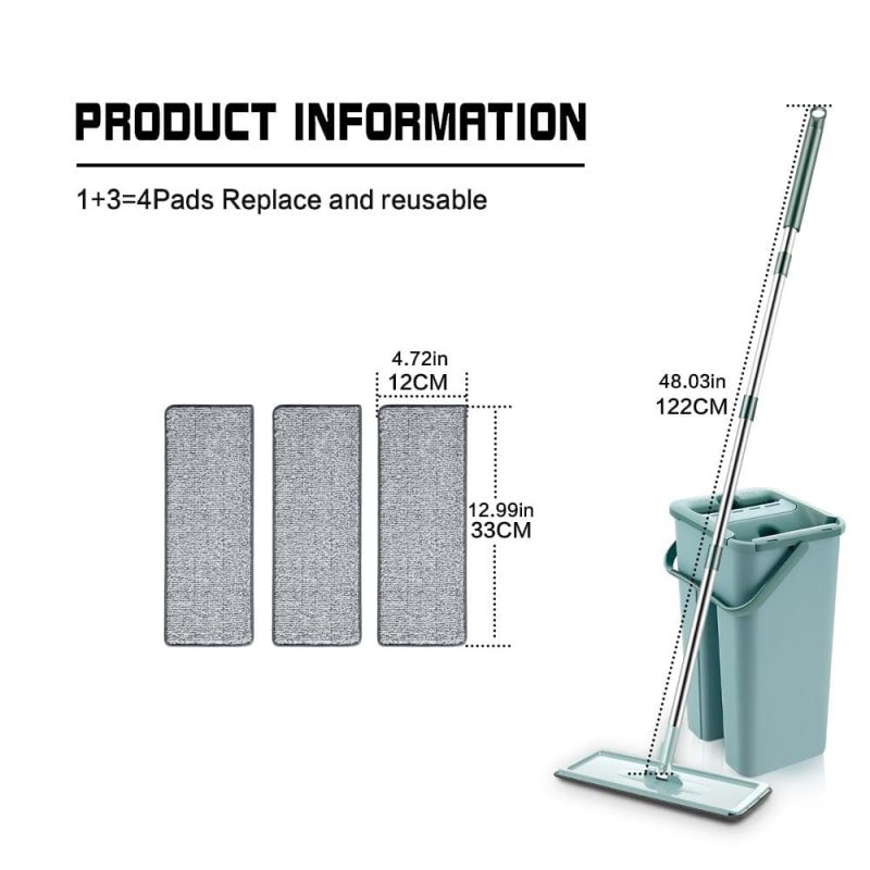 360° Rotating Microfiber Mop with Self-Squeeze Bucket – Eco-Friendly Floor Cleaning - Image 6