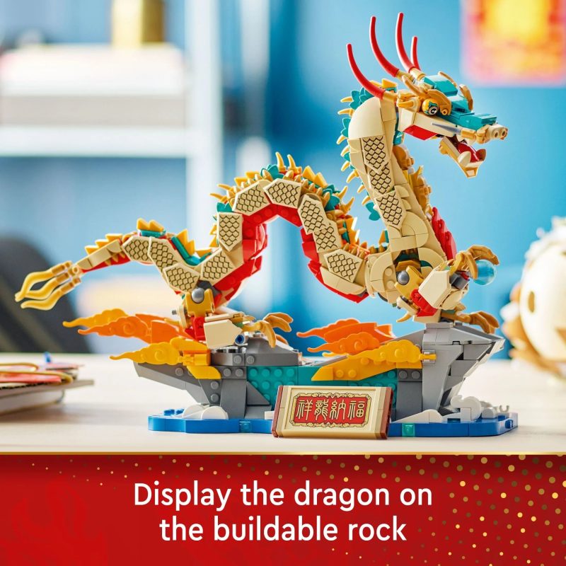 LEGO Spring Festival Auspicious Dragon Buildable Figure, Educational Toy for Kids, Dragon Toy Building Set, Great Spring Festival Decoration or Unique Gift for Boys and Girls Ages 10 and Up, 80112 - Image 7
