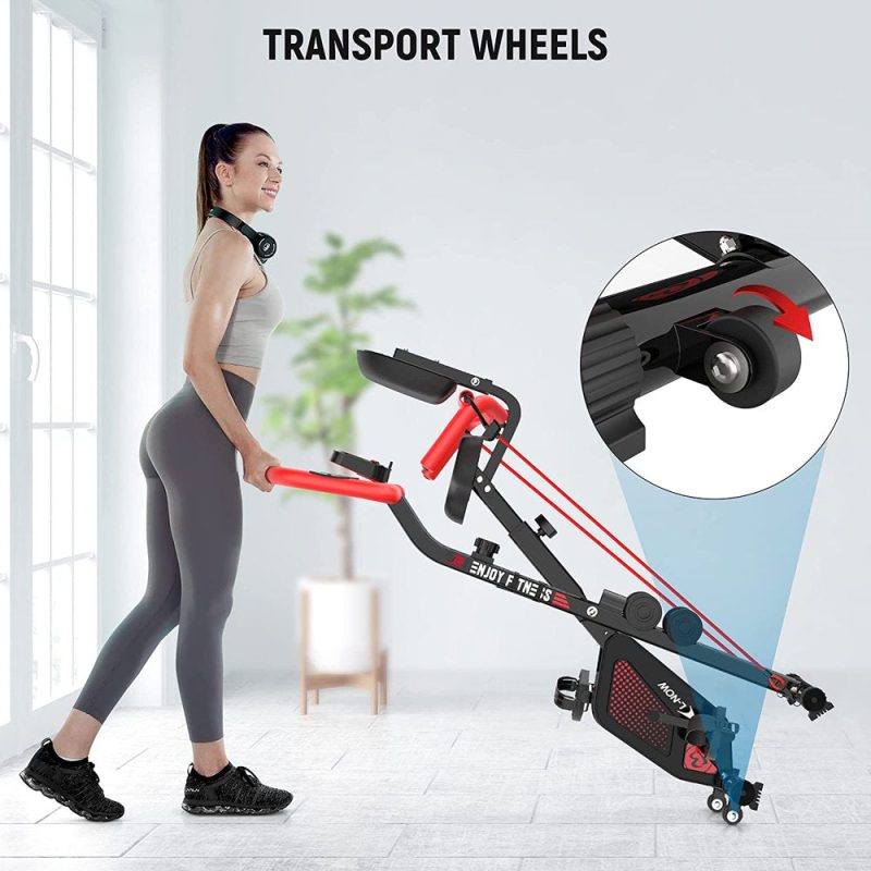 Pooboo 3 In 1 Foldable Exercise Bike Indoor Cycling Bike Workout 300Lb - Image 5