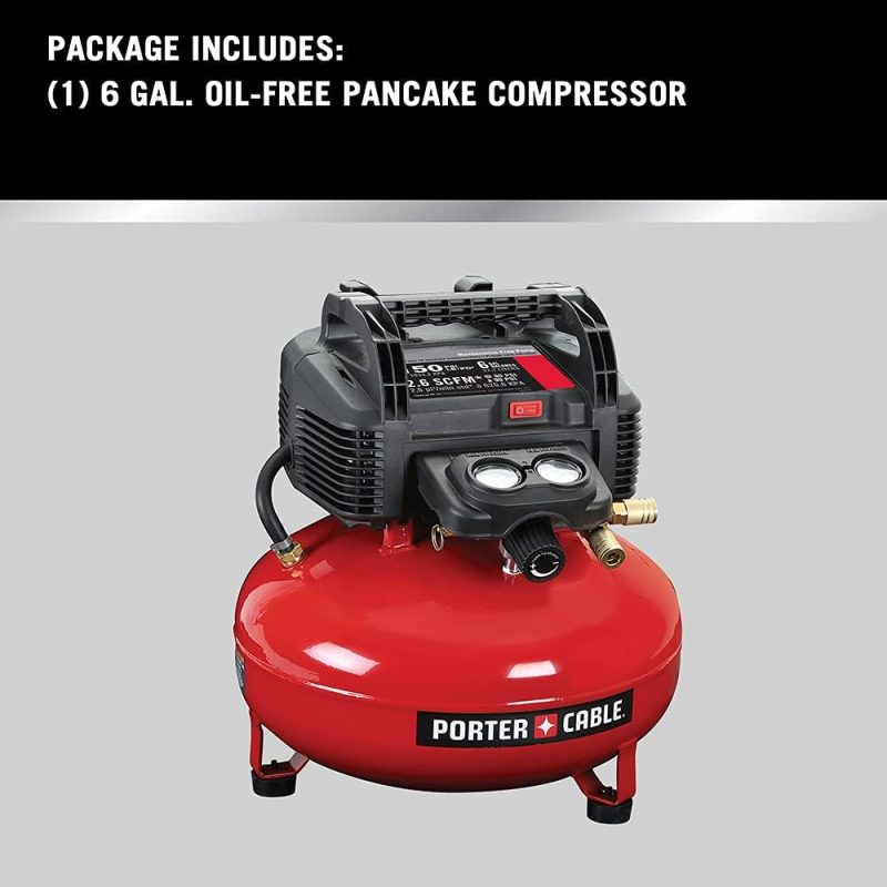Air Compressor, 6-Gallon, Pancake, Oil-Free (C2002-ECOM) �C Enhanced Packaging - Image 3
