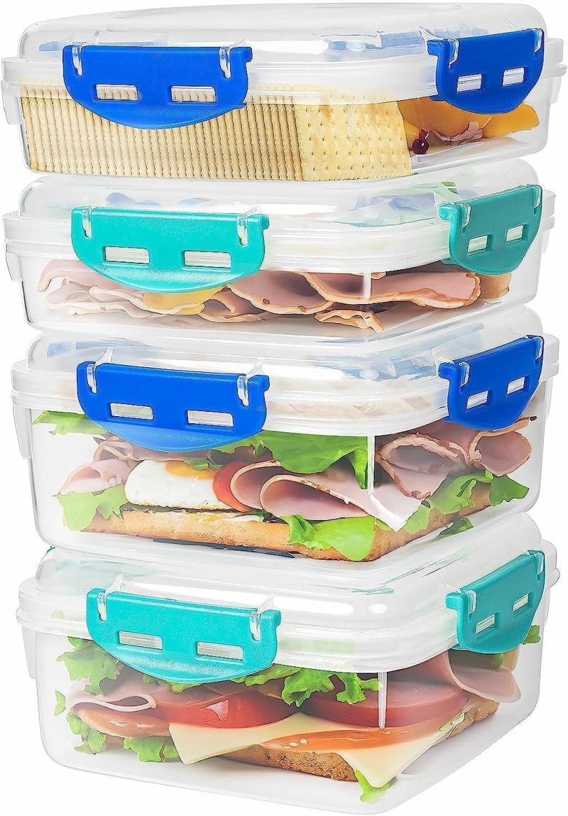 3 Pcs Airtight Sandwich Containers with Lids - Image 6