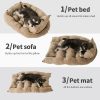 3-in-1 Cozy Boho Cushion Dog Mattress Bed - Image 9