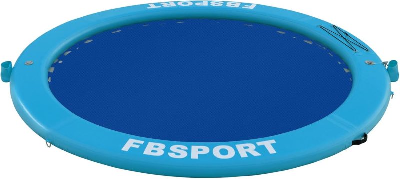Inflatable Dock Floating Platform, 8ft Inflatable Water Hammock Floating Deck for Lake W/Cupholder, Round Floating Ring Float Ring, Pool Float Raft Lounger Island Platform Pad - 图片 16