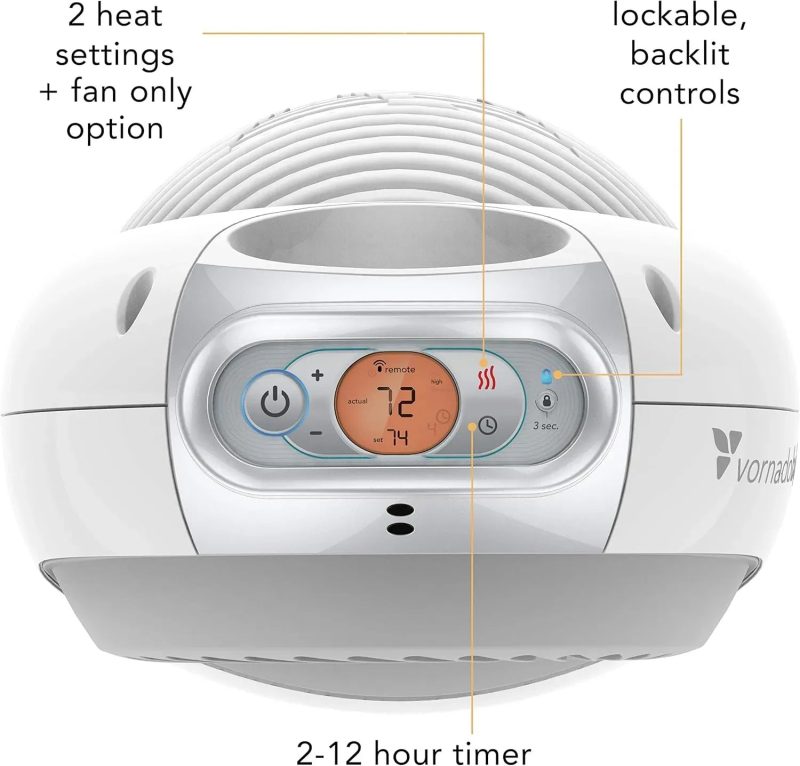 Vornadobaby Sensa Nursery Space Heater - 1200W with Adjustable Thermostat Electric Heater - Image 3