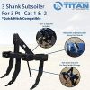 3 Shank Subsoiler Ground Ripper Fits 3 Point Tractor Cat 1 & 2 Quick Hitch Compatible - Image 8