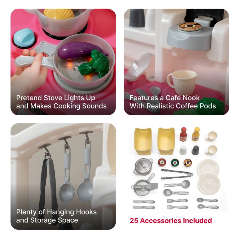 Step2 Fun with Friends Pink Toddler Kitchen Play Set - Image 21