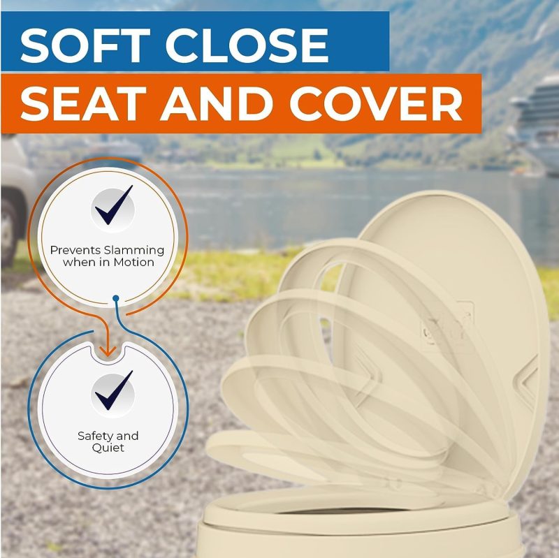 Toilet - Standard Height, Gravity Flush, Foot Pedal, Soft Close Lid with Sprayer Attachment - Image 13