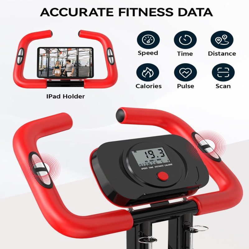 Pooboo 3 In 1 Foldable Exercise Bike Indoor Cycling Bike Workout 300Lb - Image 7