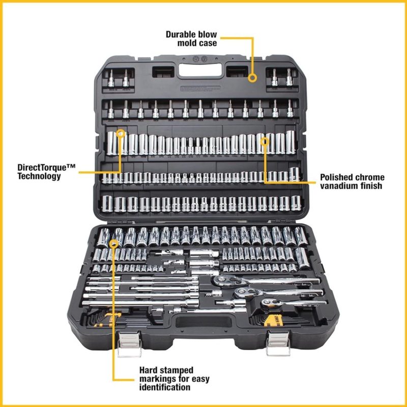 Mechanics Tool Set, SAE and Metric, 1/2, 1/4, 3/8 Drive Sizes, 192-Piece (DWMT75049) �C Multi - Image 5