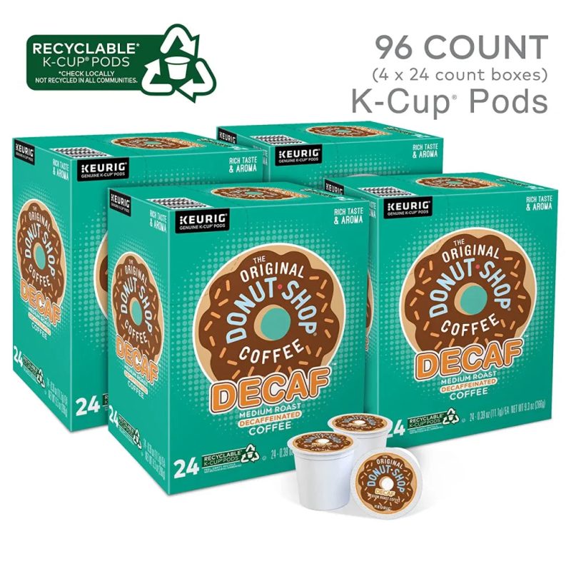 The Original Donut Shop Decaf Medium Roast K-Cup Pods, 96 Count – Compatible with Keurig, Kosher Certified, Recyclable - Image 2