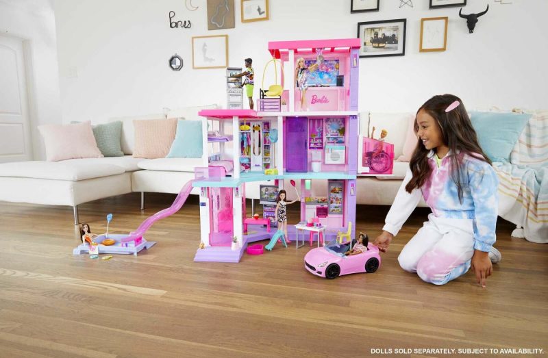 Barbie 60th Anniversary DreamHouse Playset with 2 Dolls, Car & 100+ Accessories - Image 2