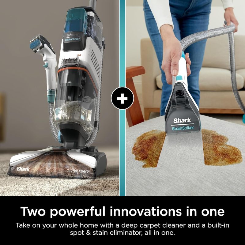 Shark CarpetXpert EX201 Carpet Cleaner, Cyan �C Deep Cleaning with StainStriker, Perfect for Pets, Includes Spot & Stain Remover Tools - Image 2