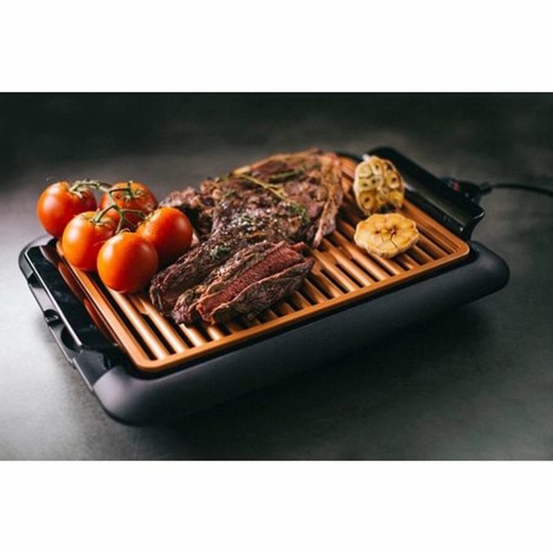 Gotham Steel Smokeless Electric Grill with Interchangeable Griddle Surface – Nonstick Multipurpose Indoor BBQ & Surface Grill As Seen on TV - Image 4