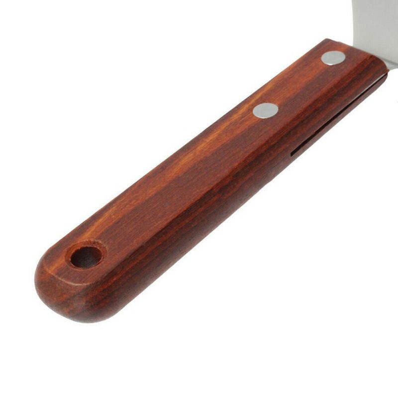 13 Inch Long Wooden Handle Stainless Steel Cake And Pizza Peel - Image 4