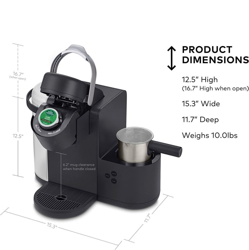 Keurig K-Cafe Single-Serve Coffee, Latte & Cappuccino Maker with Milk Frother, 60oz Reservoir, Dark Charcoal - Image 7