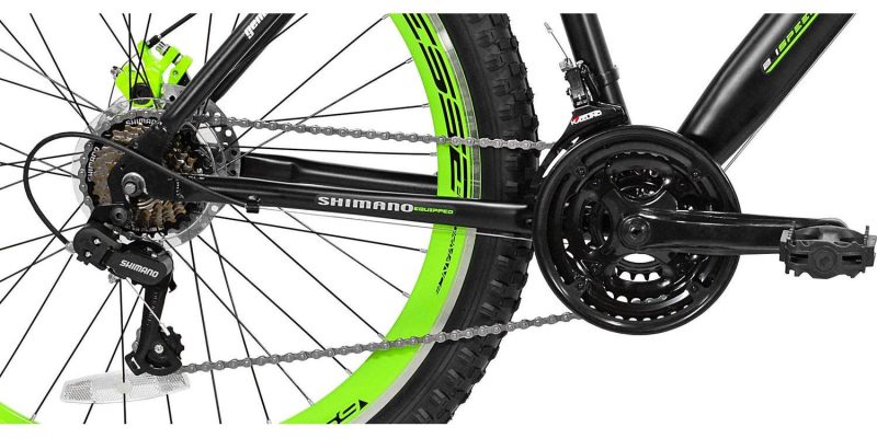 Genesis 27.5 RCT Mens Mountain Bike, Black/Green - Image 7