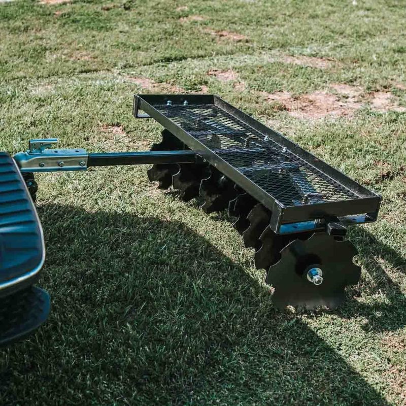 2024 Titan Distributors Inc. 4-Ft Notched Disc Harrow Attachment Pull Behind for ATV and UTV 2-in Towball Hitch NO250072 - Image 2