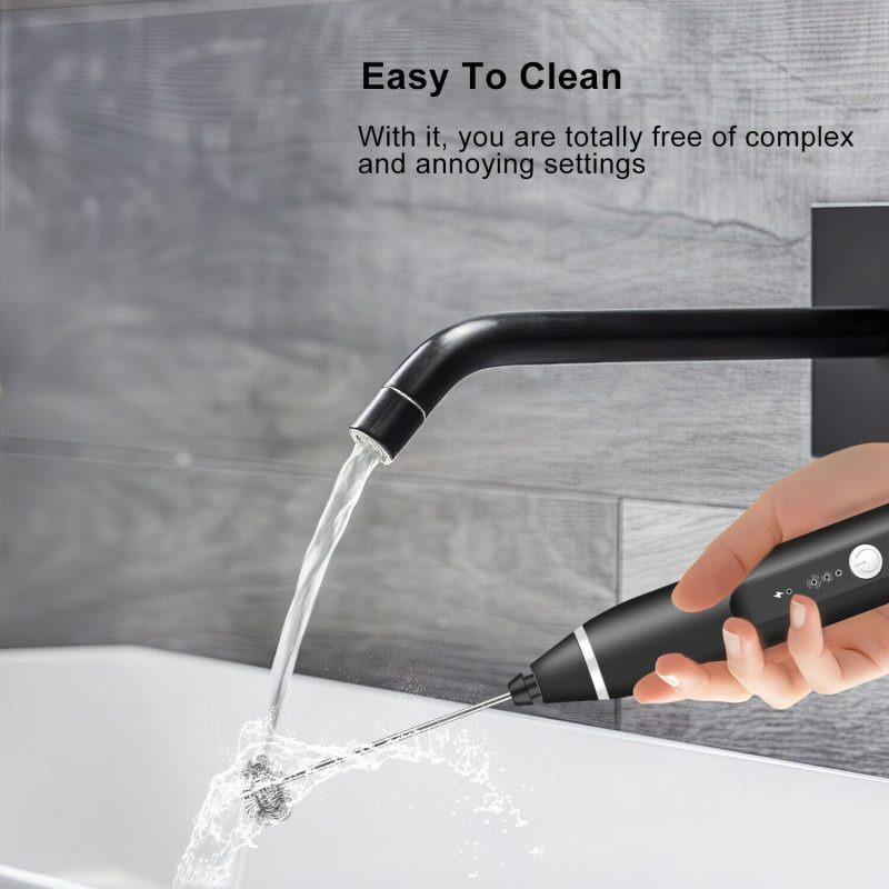 3 Pc Handheld Electric Milk Frother and Egg Beater, USB Charged - Image 7