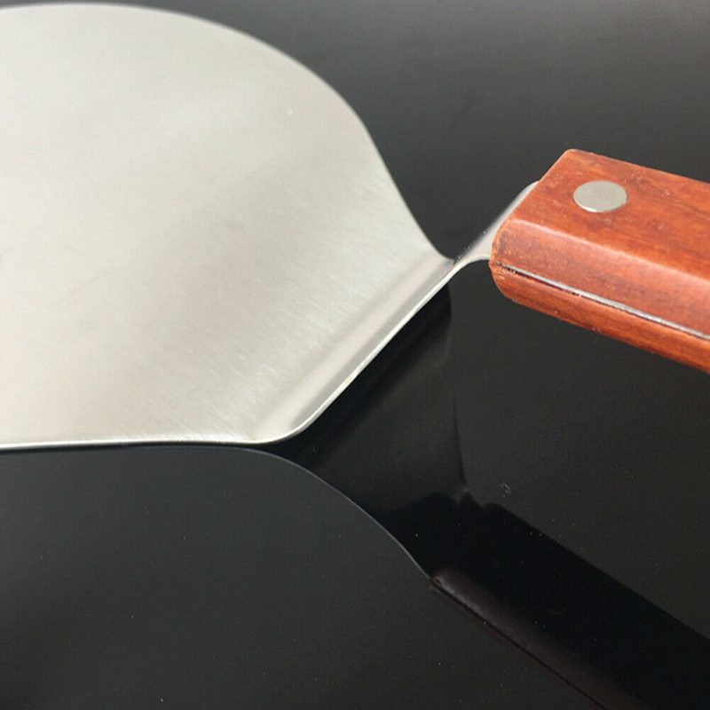 13 Inch Long Wooden Handle Stainless Steel Cake And Pizza Peel - Image 9