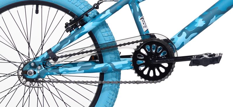 Kent 20′′ Incognito Girl’s BMX Bike, Turquoise Camouflage, Steel Frame, Ages 8-12, Dual Caliper Brakes - Image 6