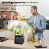 Commercial Blender, 1500W Vacuum Blender for Less Foam, Professional-Grade Quiet Shield, Kitchen Timer, 9 Speeds, 6 Programs for Smoothies, Frozen Drinks, Self-Cleaning, 64oz Bulk Production - Image 2