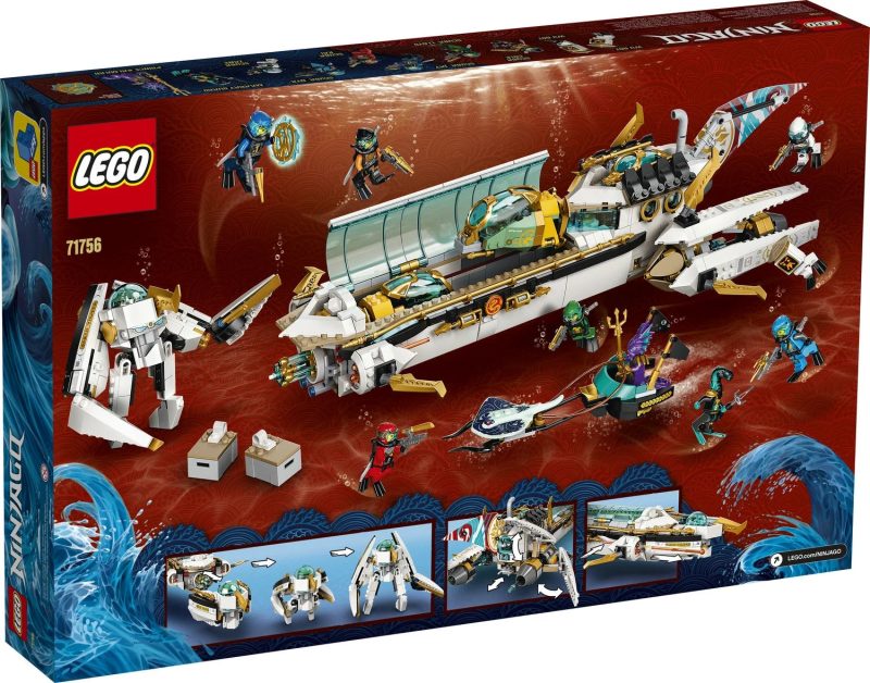 LEGO NINJAGO Hydro Bounty Building Set, 71756 Submarine Toy with Kai and Nya Minifigures, Ninja Toys, Gifts, Presents for Kids, Boys, Girls Age 9 Plus Years Old - Image 2