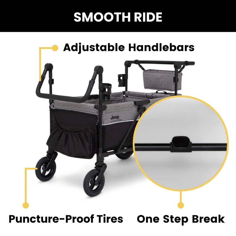 Jeep Wrangler Deluxe 4 Seater Stroller Wagon by Delta Children - 图片 7