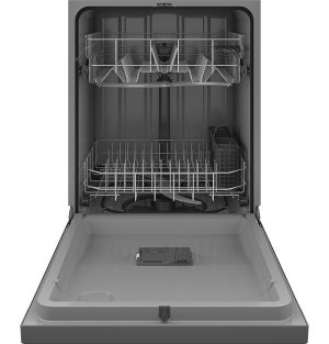 GE – Front Control Built-In Dishwasher with 55 dBA – Stainless steel